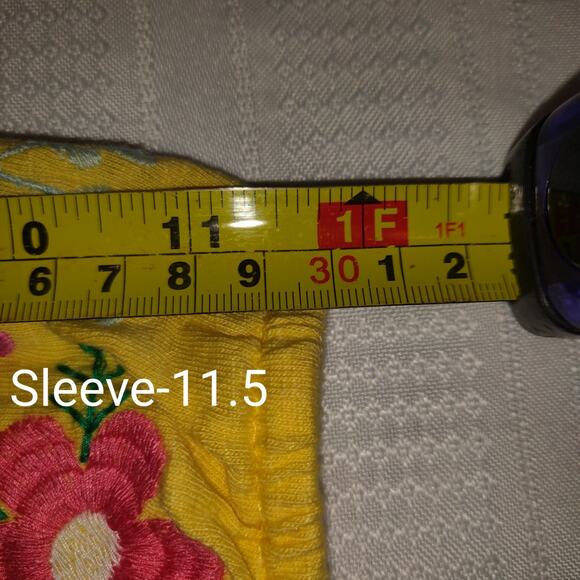 Talbots Yellow Embroidered Tunic Top Women's Plus Sz 3X Bohemian Festival Boho - Picture 14 of 14